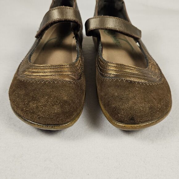 Noat Koru Kirei Mary Jane Leather Flats US Size 6.5 / 7 EU Size 37 Brown Suede - Picture 7 of 16